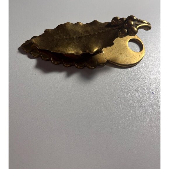 Other - Vintage Virginia Metalcrafters Brass Holly Christmas Card Organizer